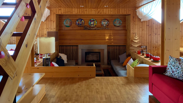 Il conversation pit dello chalet Bulbine