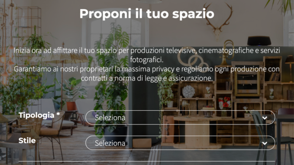 Il form per proporre il proprio spazio