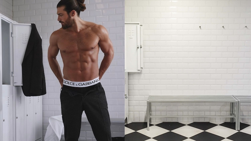 Can Yaman in una location Pachira per lo shooting di Dolce e Gabbana