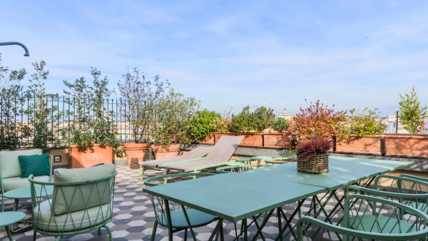 Terrazza per shooting a Roma
